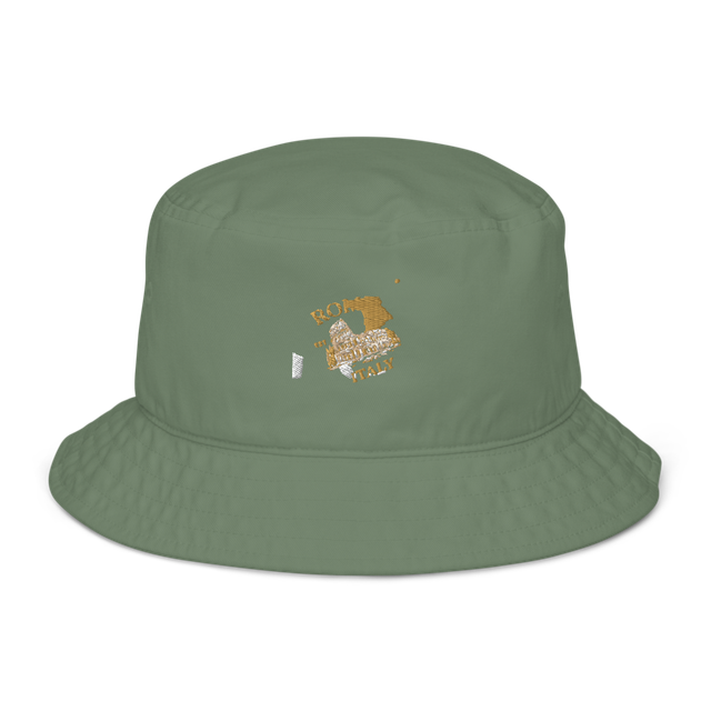 Green Bucket Hat - Embroidered Tiger Hat