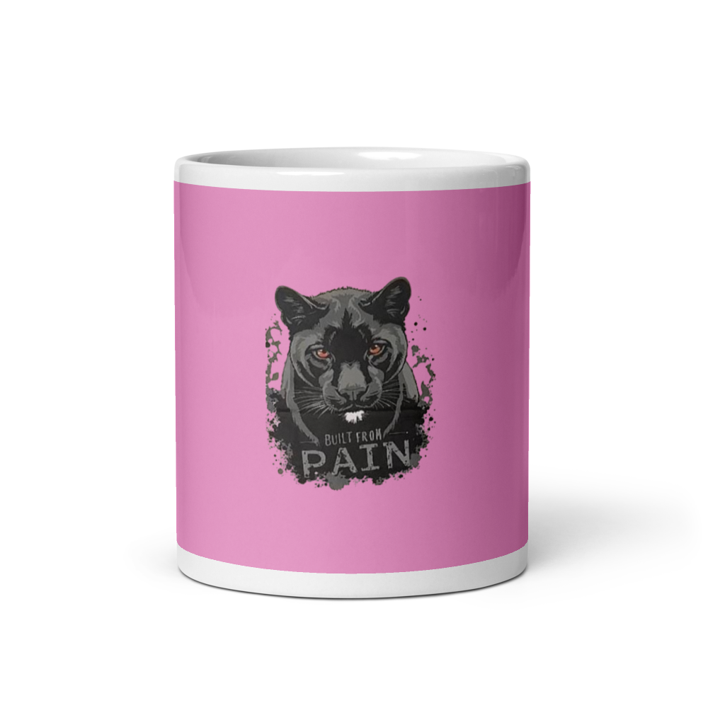 Pink Black Panther Built From Pain Mug
