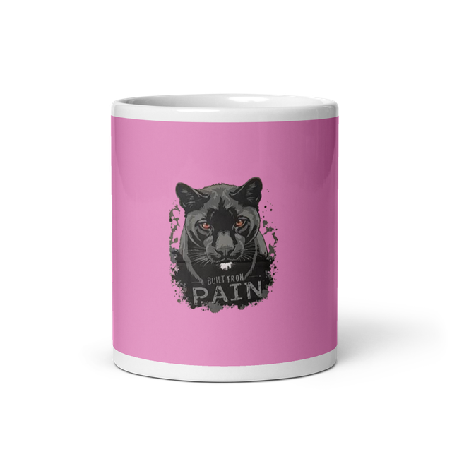 Pink Black Panther Built From Pain Mug