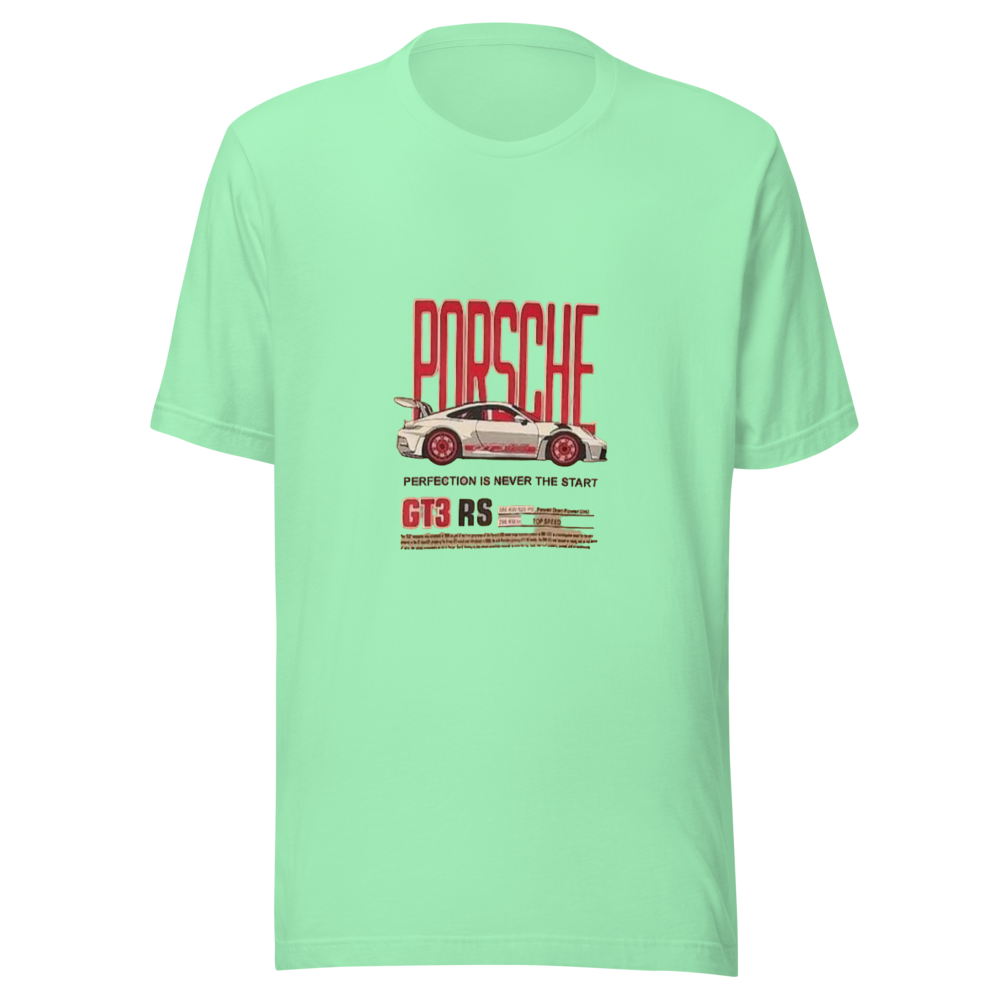 Mint Green Porsche GT3 RS Car Graphic Tee