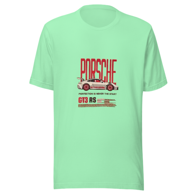 Mint Green Porsche GT3 RS Car Graphic Tee