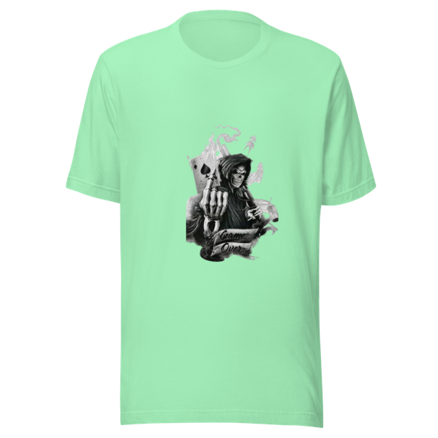 Mint Green Grim Reaper Poker Graphic Tee