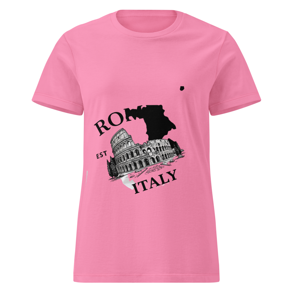 Women's Rome Italy T-Shirt | Pink Softstyle Tee Gi