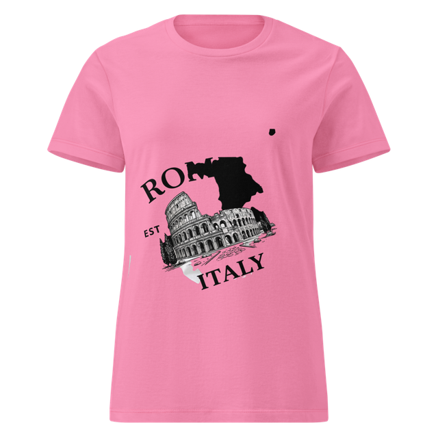 Women's Rome Italy T-Shirt | Pink Softstyle Tee Gi