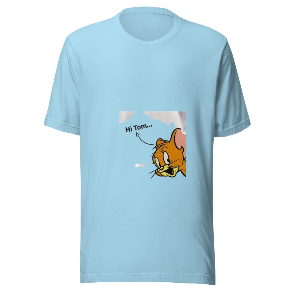 Light Blue Jerry Mouse Cartoon Tee