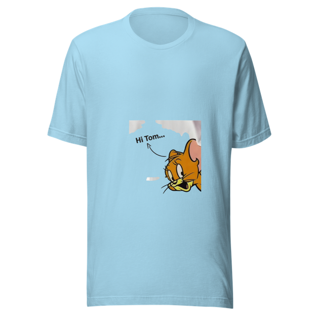 Light Blue Jerry Mouse Cartoon Tee