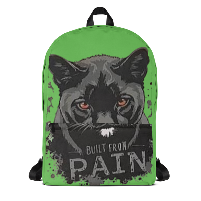 Green Black Panther Built From Pain Backpack