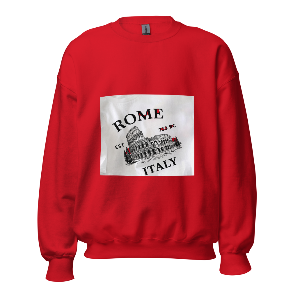 Red Rome Italy Graphic Sweatshirt