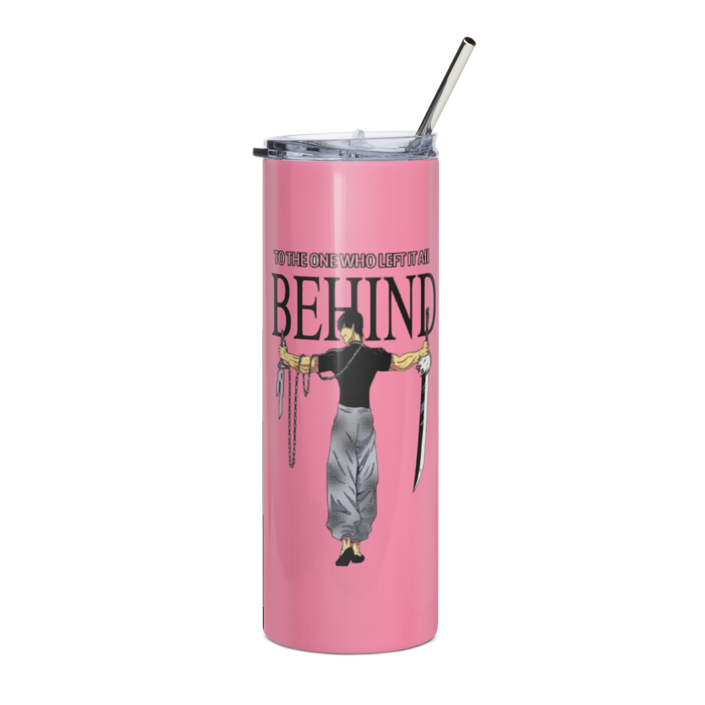 Behind You Samurai Pink Stainless Steel Tumbler