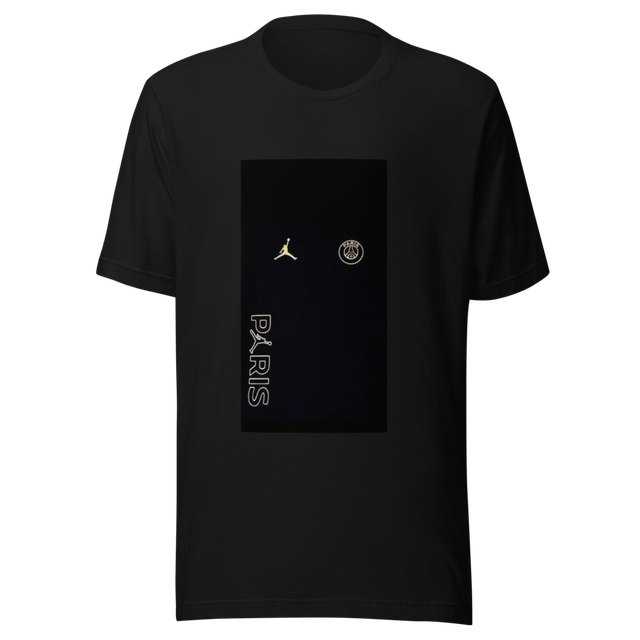 Black Paris Print Unisex T-Shirt