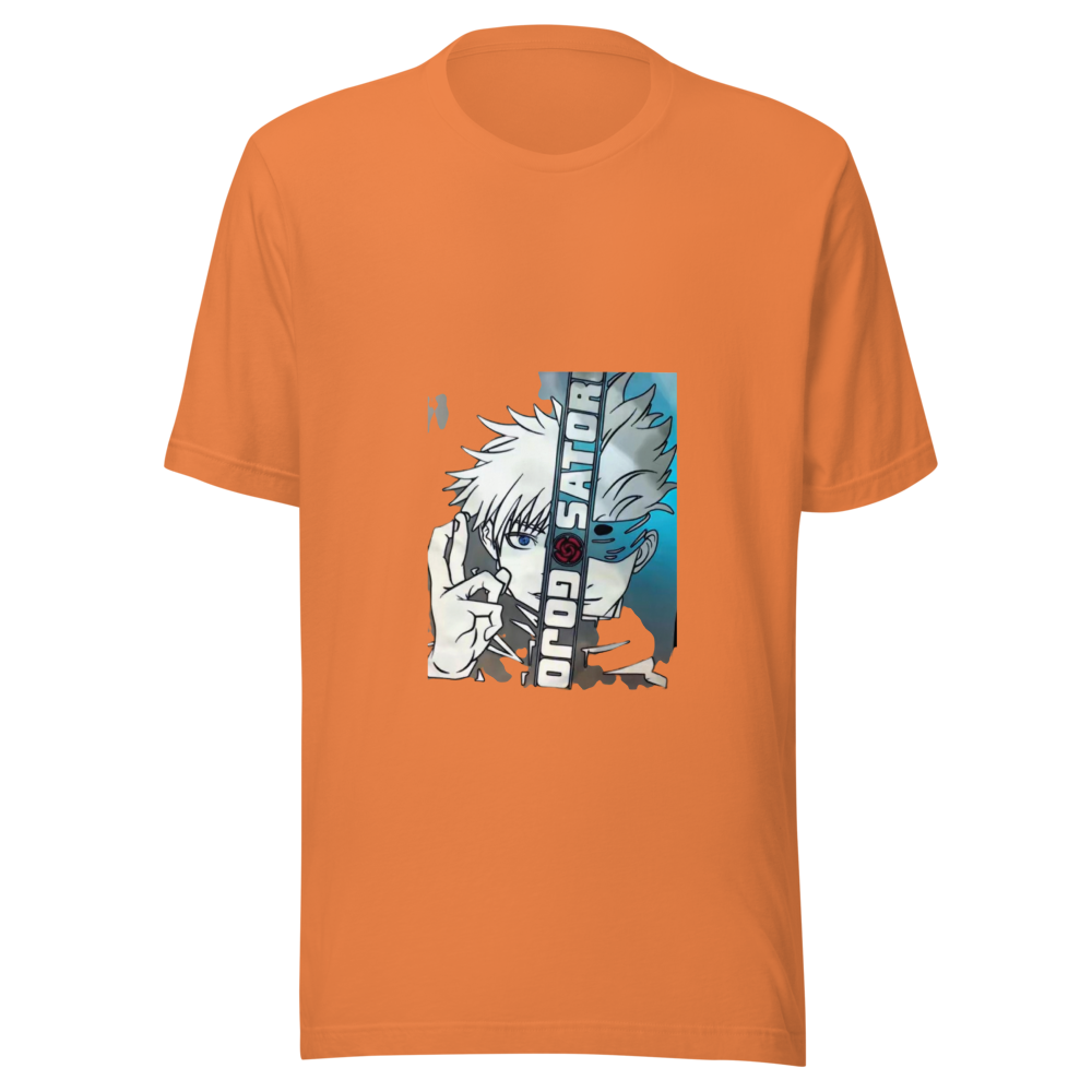 Orange Gojo Satoru Anime Graphic Tee