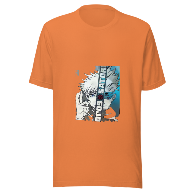 Orange Gojo Satoru Anime Graphic Tee