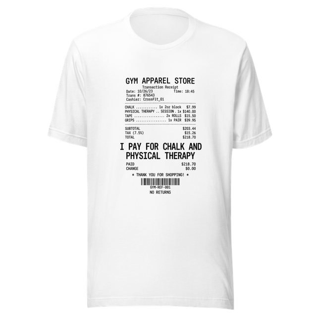 Chalk And Physical Therapy Receipt Tee