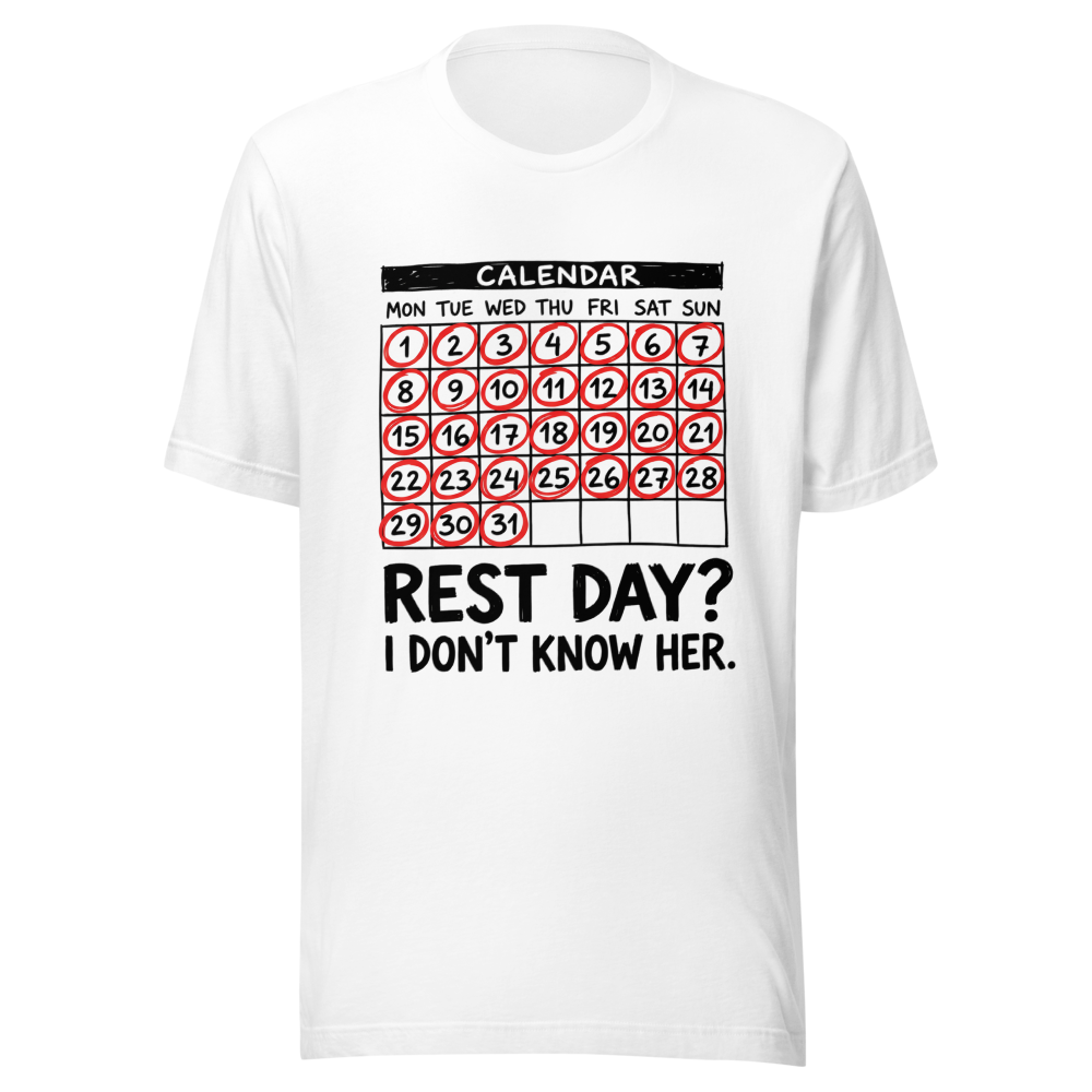 Rest Day Calendar Gymnastics Tee