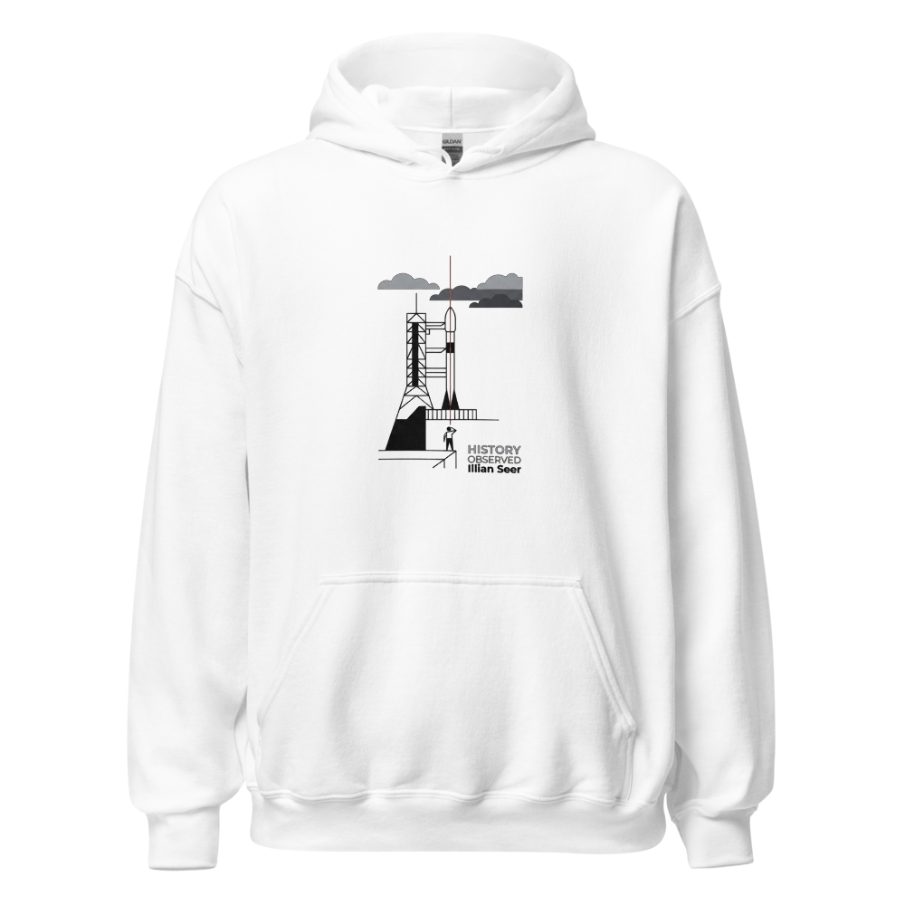White Rocket Ship Hoodie Illian Seer