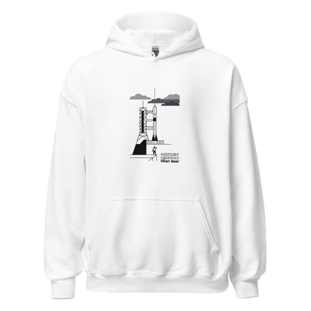White Rocket Ship Hoodie Illian Seer