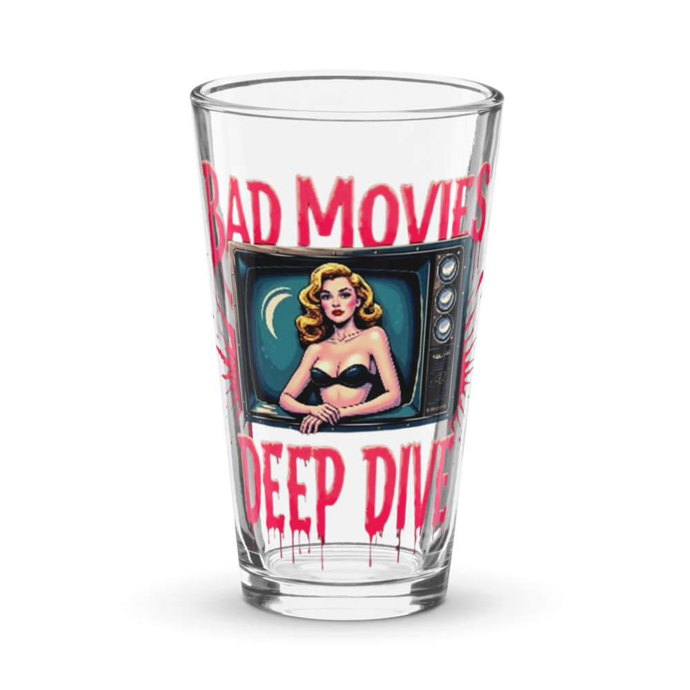 Bad Movies Deep Dive Official Logo Pint Glass 16oz