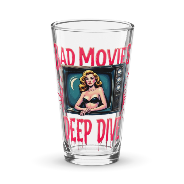 Bad Movies Deep Dive Official Logo Pint Glass 16oz