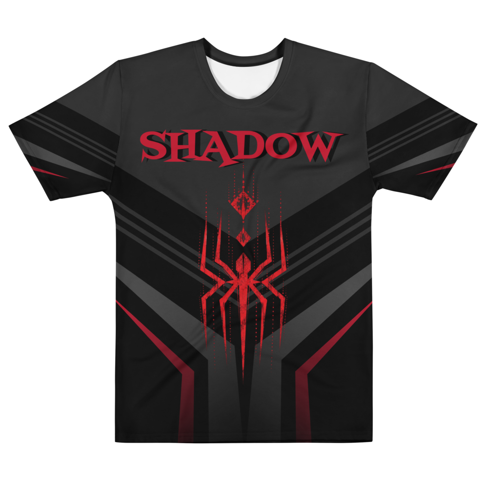 SHADOW SPIDER red and black streetwear Unisex Tee