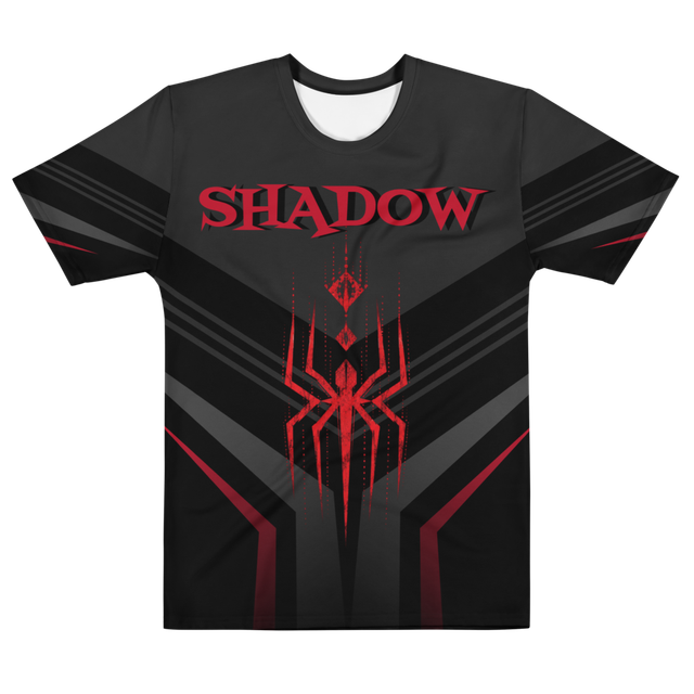 SHADOW SPIDER red and black streetwear Unisex Tee
