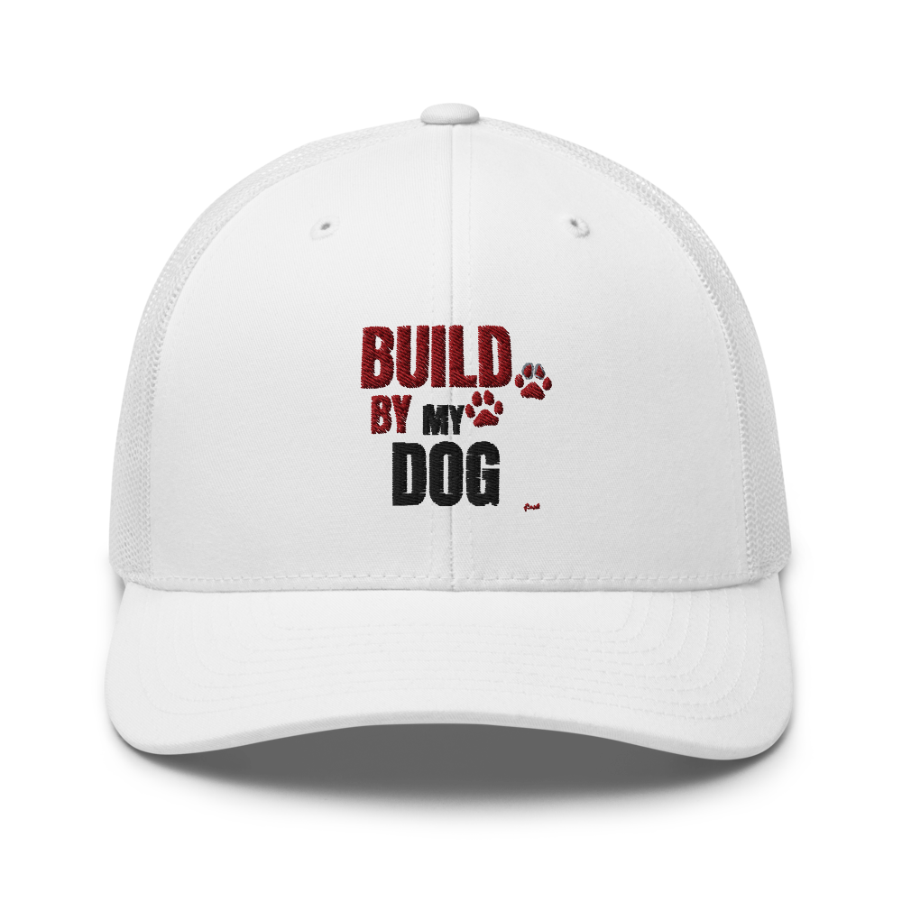 Built By My Dog Funny Dog Lover Trucker Hat