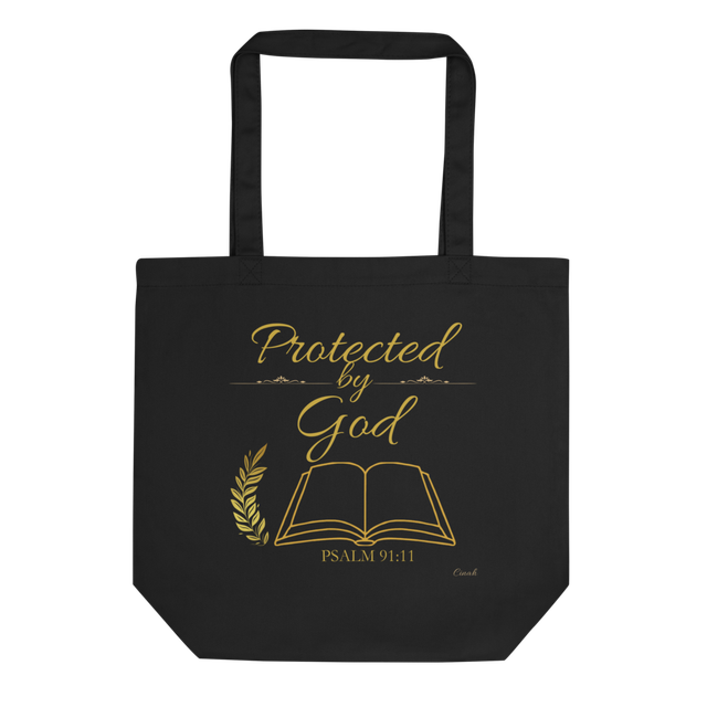 Protected By God Christian Eco Tote Bag,