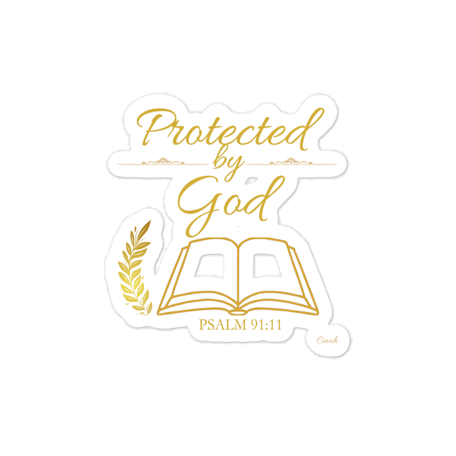 Protected By God Psalm 91:11 Christian Sticker