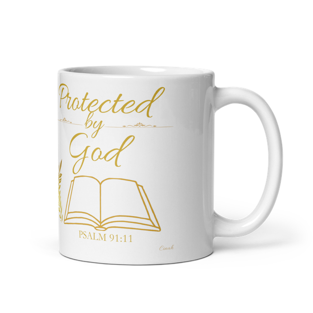 Protected By God Psalm 91:11 Christian Coffee Mug