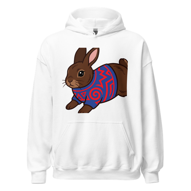 Tribal Rabbit Hoodie | Cute Bunny Graphic Hoodie |