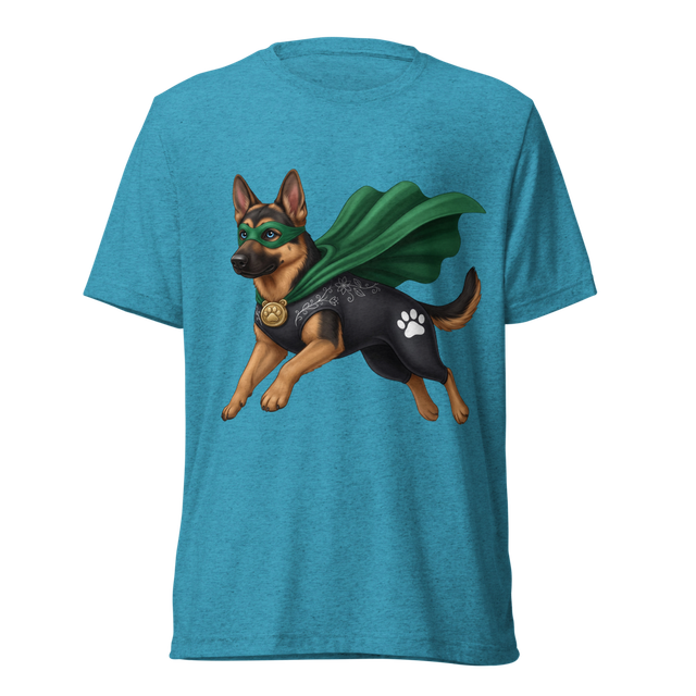Superhero Dog Unisex Tri-Blend T-Shirt