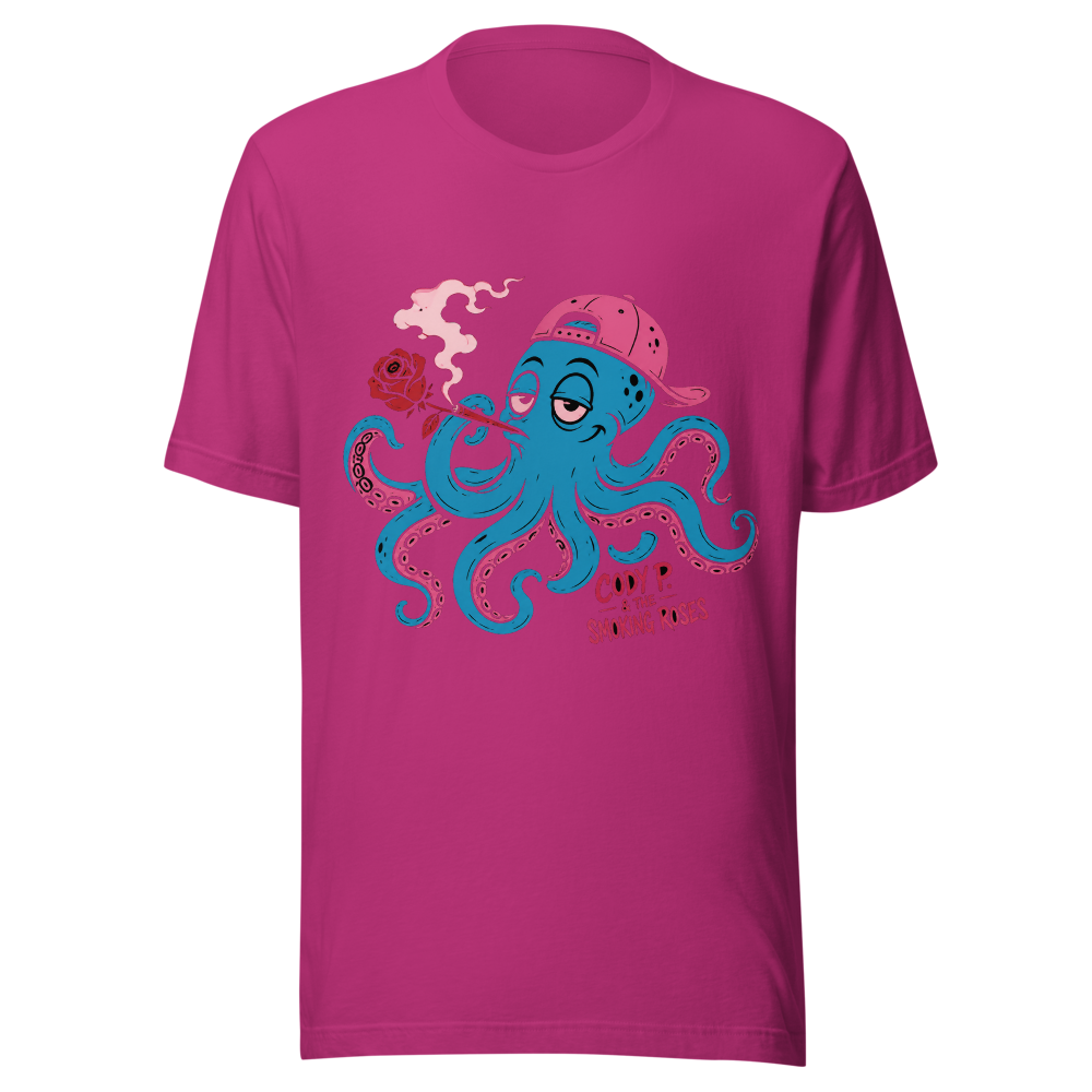 Smoking Roses Octopus Tee