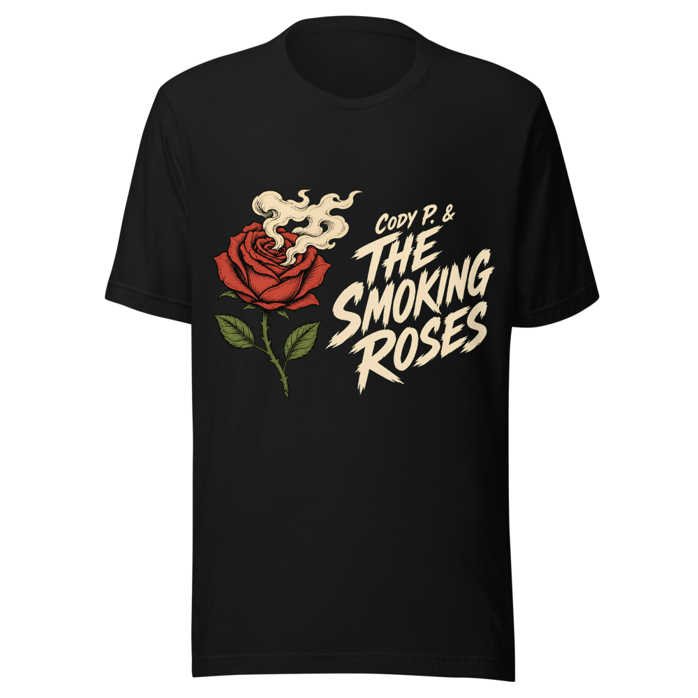 Smoking Roses Woodcut Tee