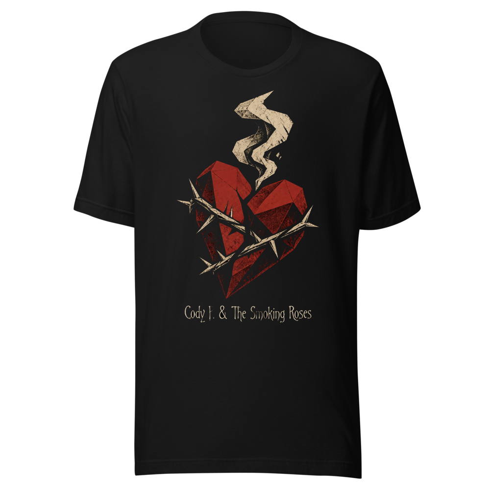 Smoking Roses Heart Tee