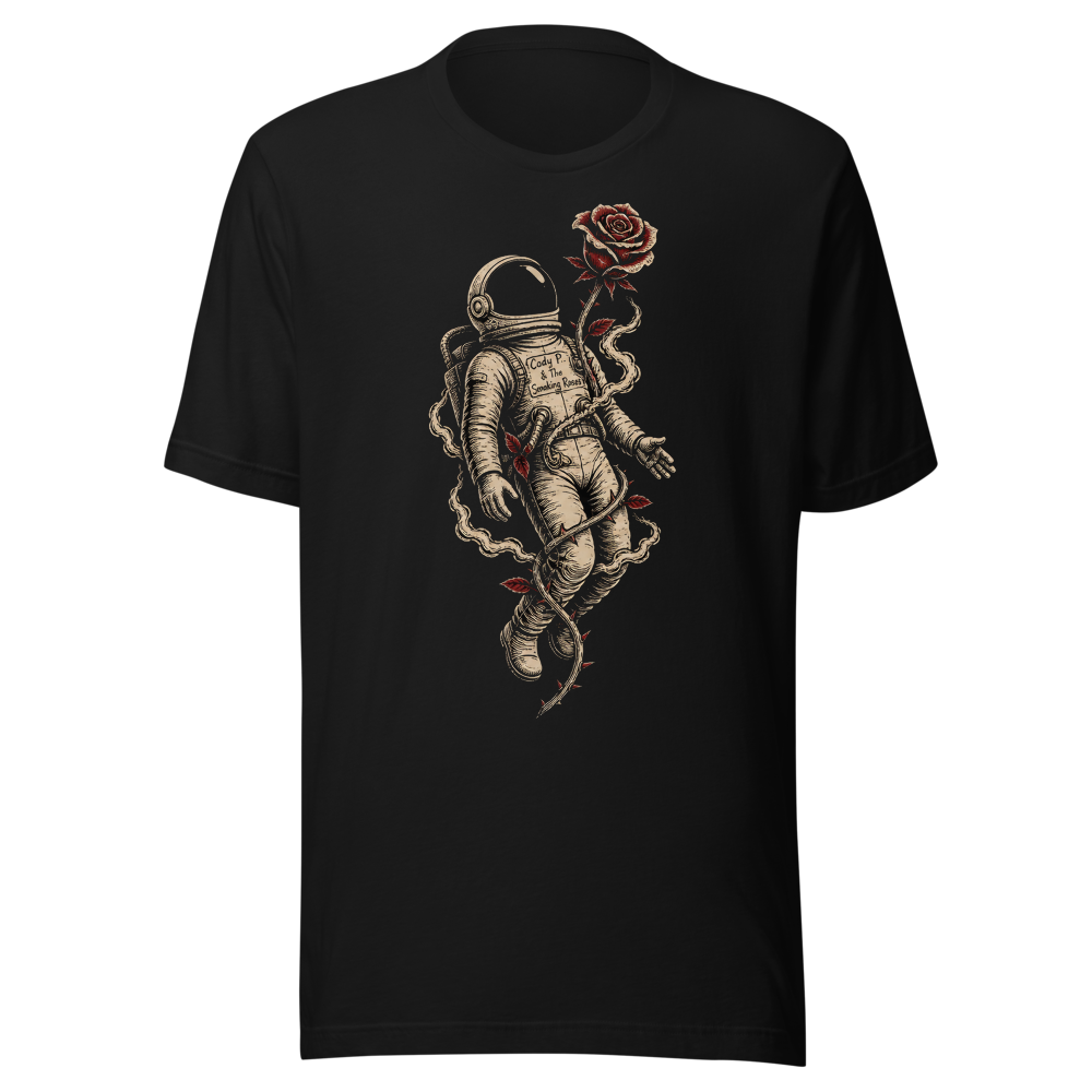 Smoking Roses Astronaut Tee