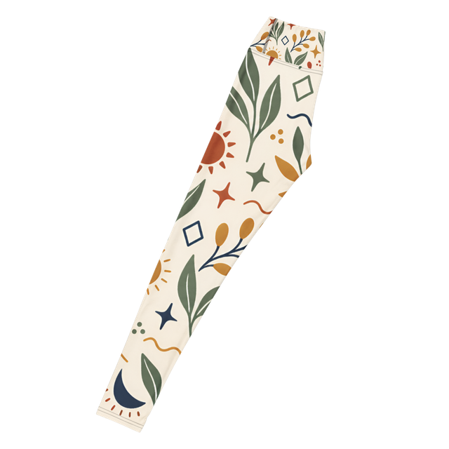 Celestial Boho Botanical Seamless Pattern