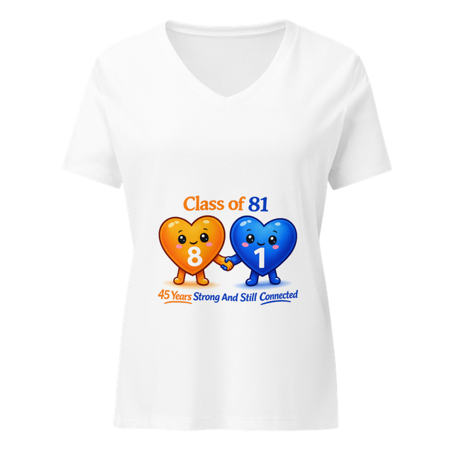 45th Reunion Relaxed Women's V-Neck
