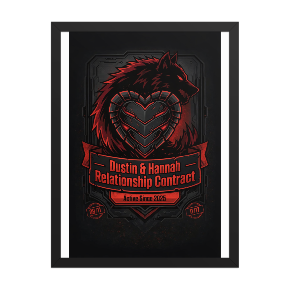 Dustin & Hannah Relationship Contract Poster