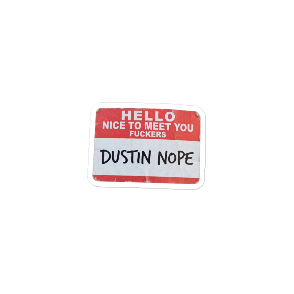 Nice To Meet You Sticker