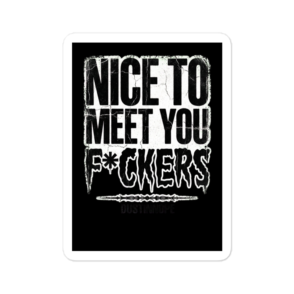 Nice To Meet You Sticker