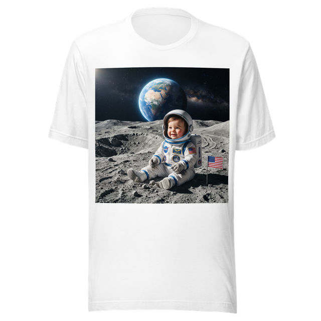 Cute baby astronaut moon t-shirt| space lover gift