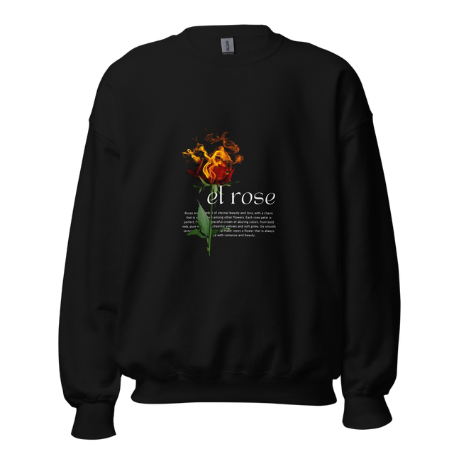 Burning Rose Aesthetic Streetwear Hoodie