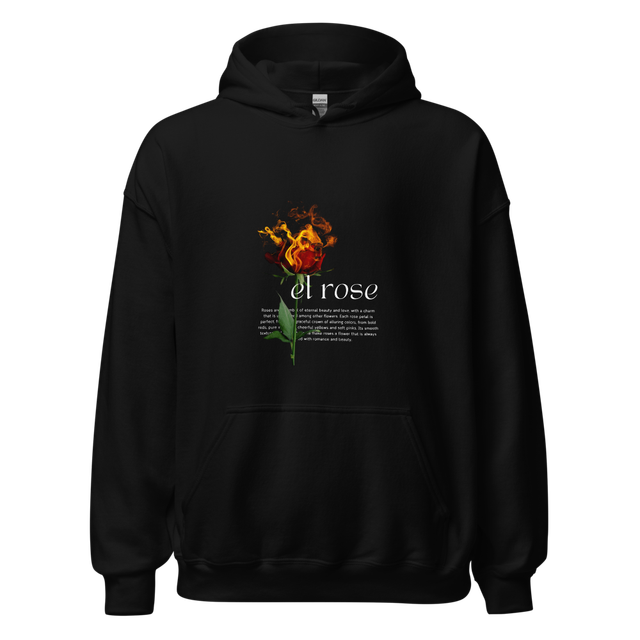 Burning Rose Aesthetic Streetwear Hoodie