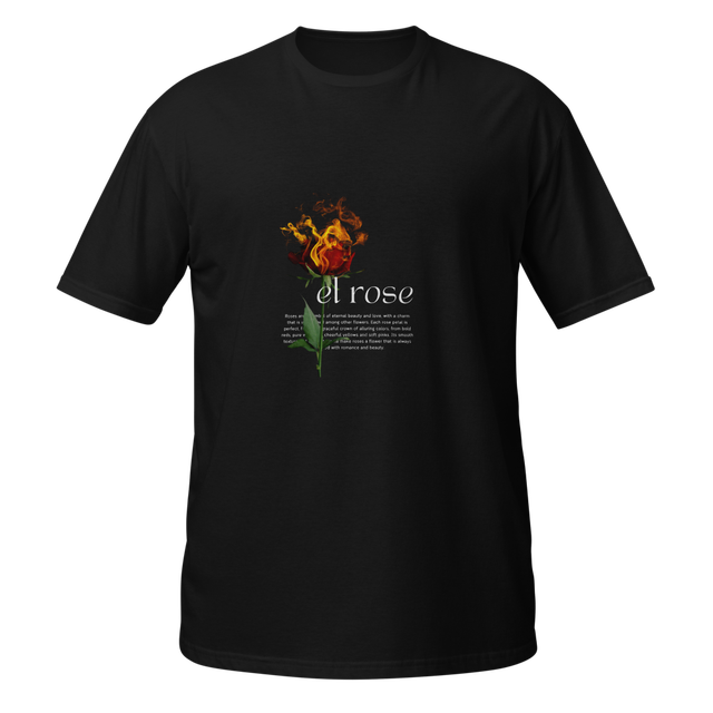 Fire Rose Aesthetic Graphic T-Shirt