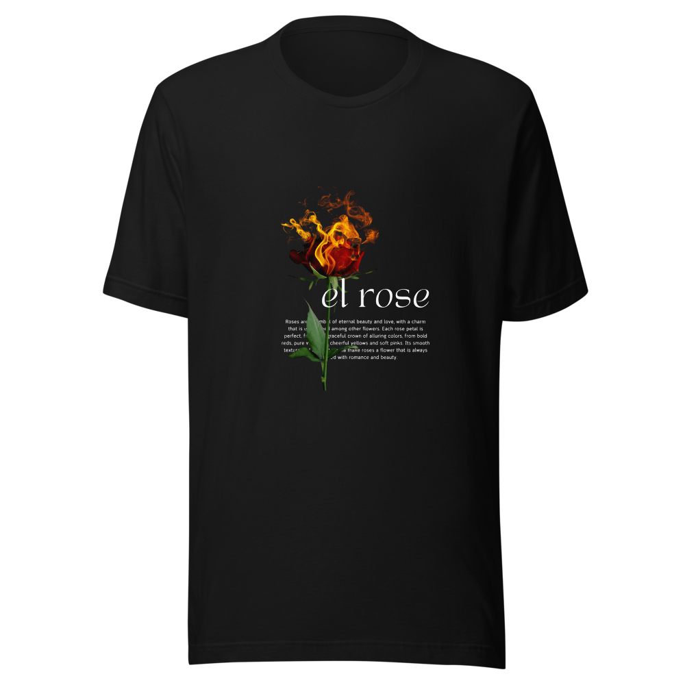 Fire Rose Aesthetic Graphic T-Shirt