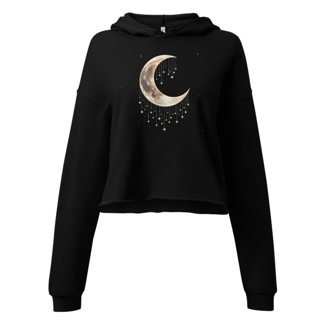Moon and Stars Cropped Hoodie