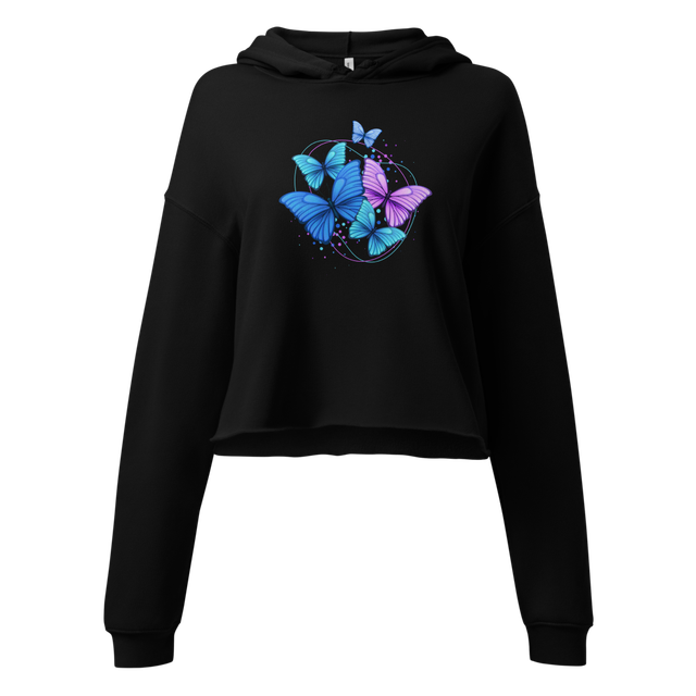 Butterfiles Cropped Hoodie