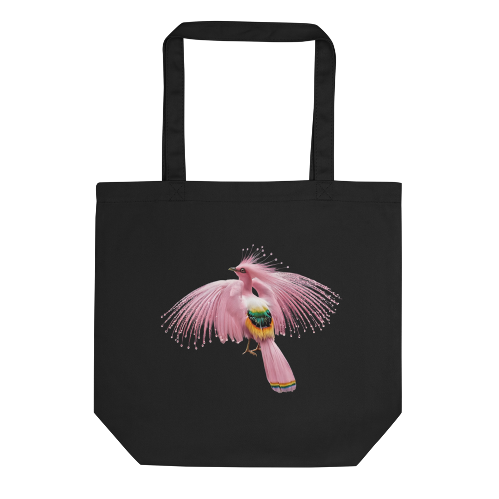 💖 Elegant Pink Paradise Bird Tote Bag