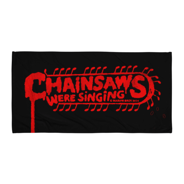 CHAINSAWS WERE SINGING Beach Towel