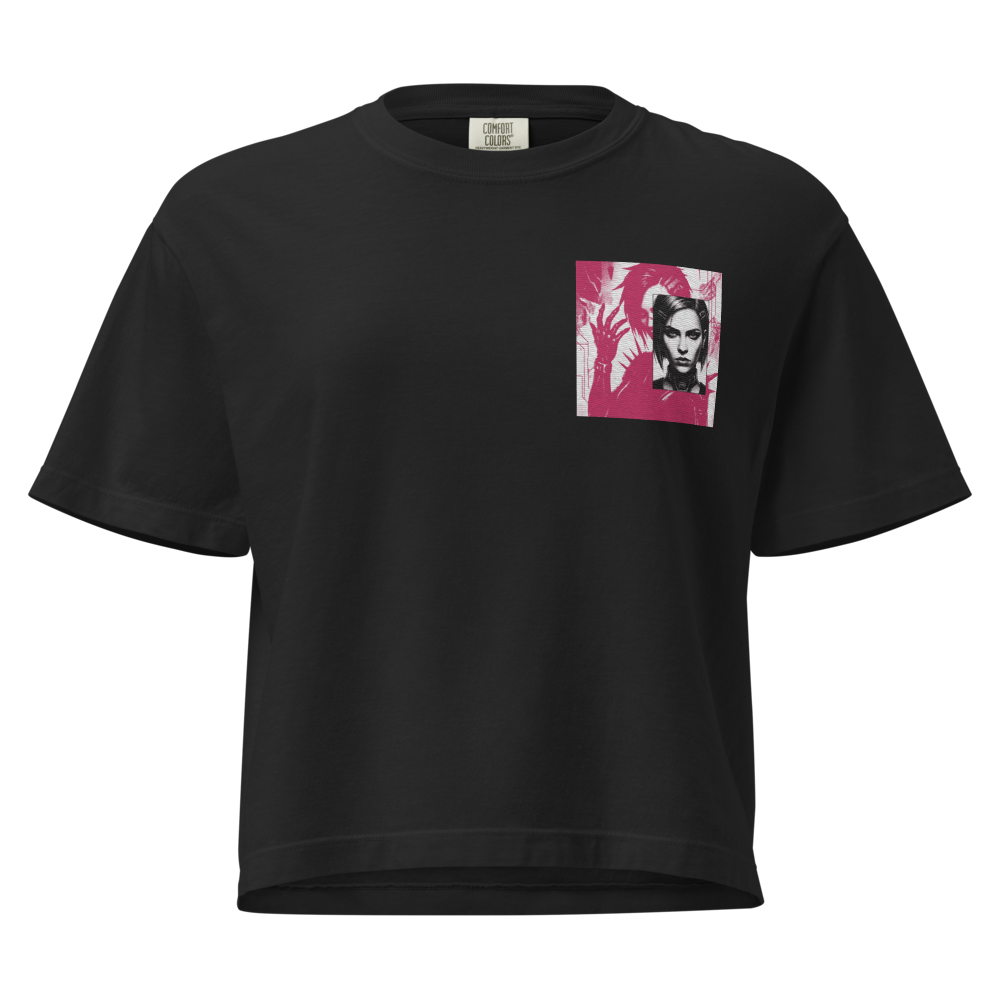 women black boxy t shirt