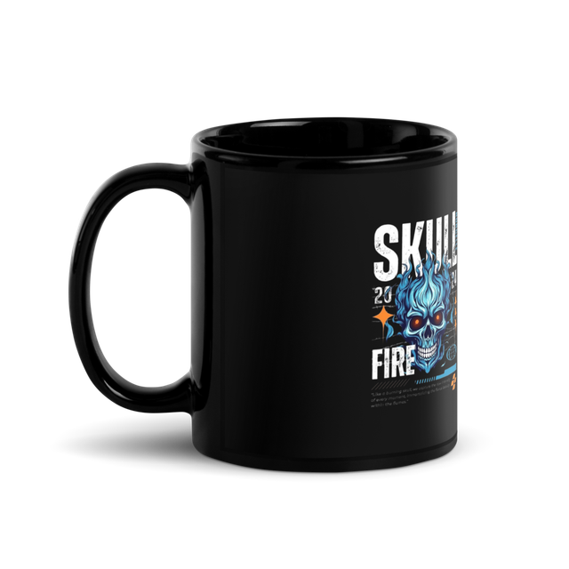 Skull fire tactical Black mug 11oz